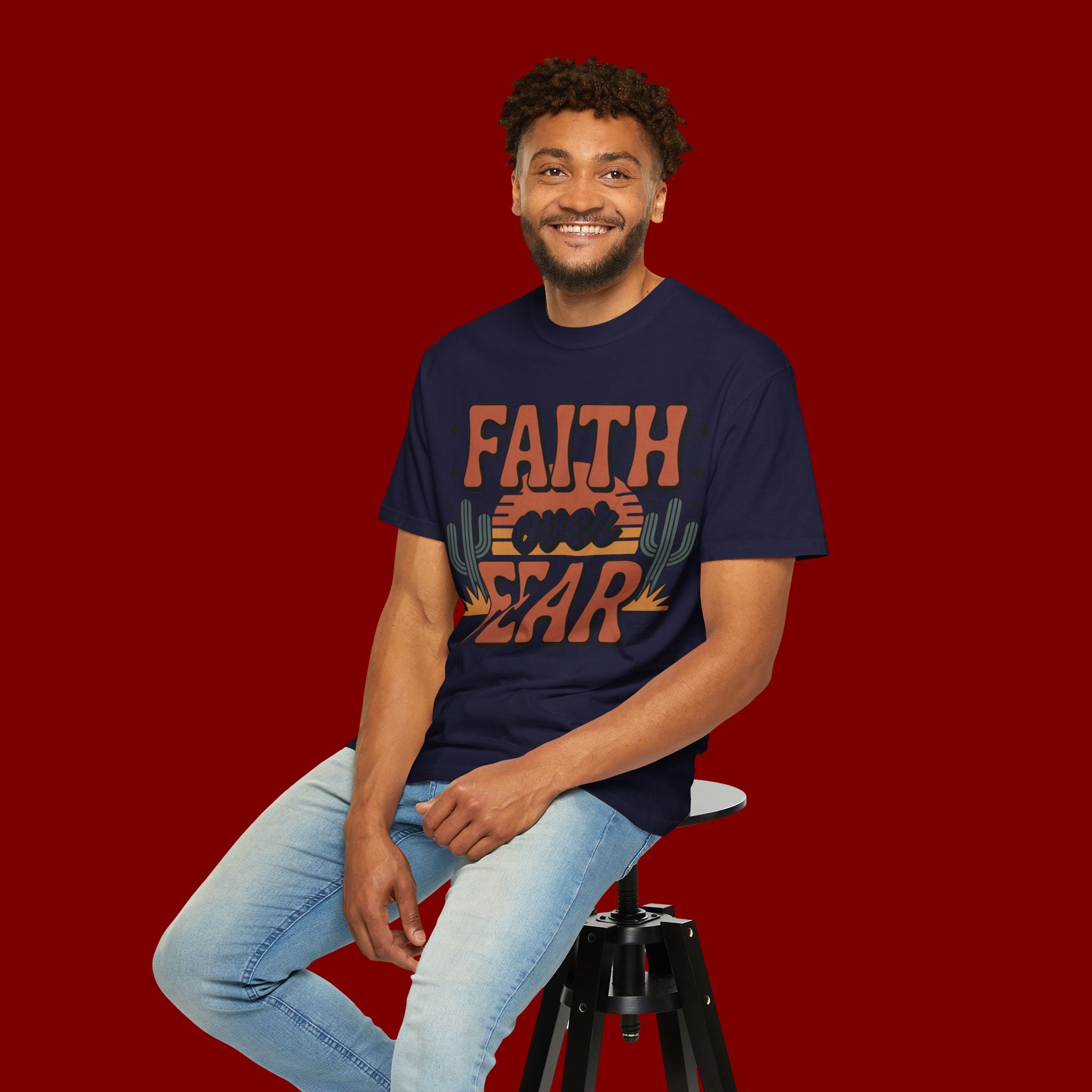 Faith Over Fear T-Shirt — Christian Inspirational Desert Graphic