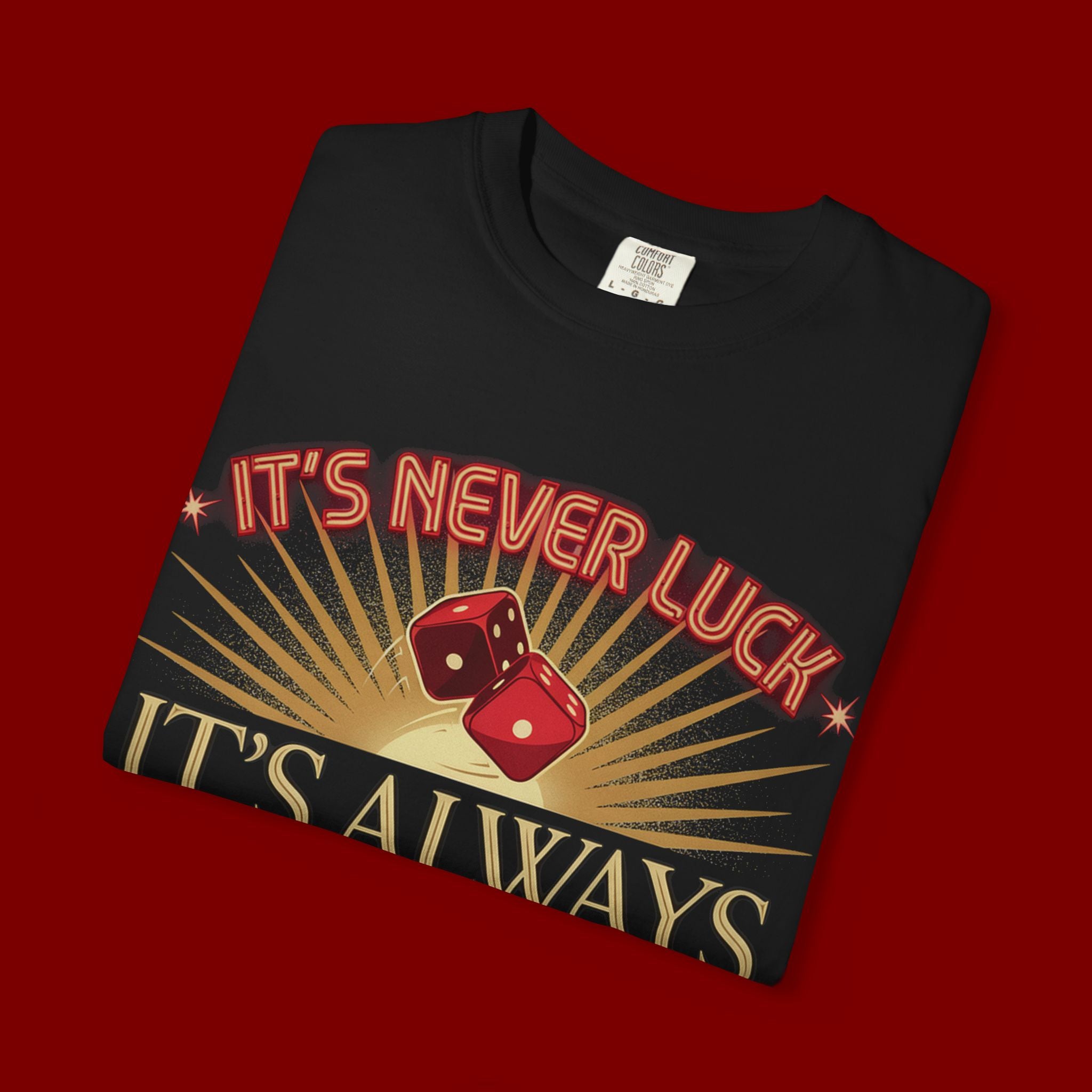 "It's Never Luck, It's Always God" Christian Graphic T-Shirt