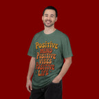 Positive Mind Positive Vibes Positive Life T-Shirt — Retro Daisy Graphic Tee