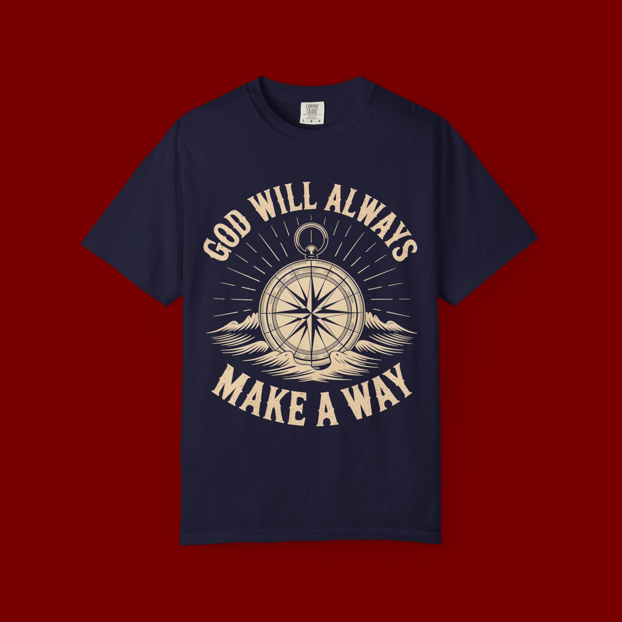 God Will Always Make A Way T-Shirt — Compass Christian Faith Graphic Tee