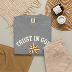 Trust in God Compass T-Shirt — "Trust In God With All Your Heart" Christian Faith Tee