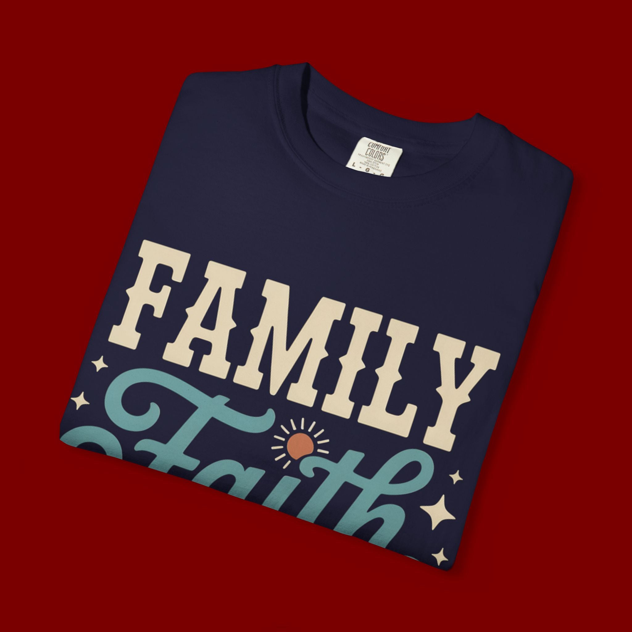 Family Faith Friends T-Shirt — Retro Christian Inspirational Tee