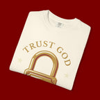 Trust God Lock T-Shirt — Christian Faith Tee “Trust God No Matter What”