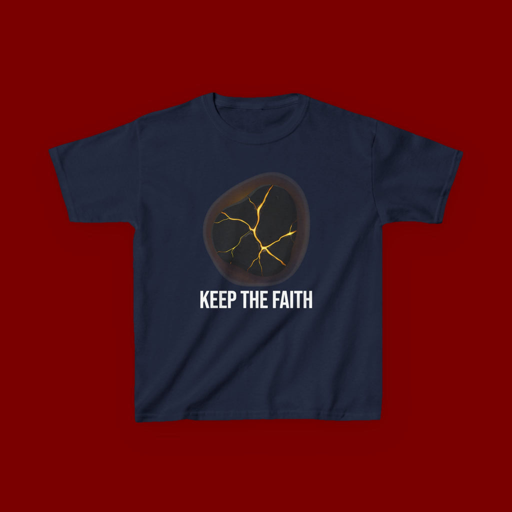 Keep The Faith Kids Tee — Kintsugi Stone Inspirational Children's T-Shirt