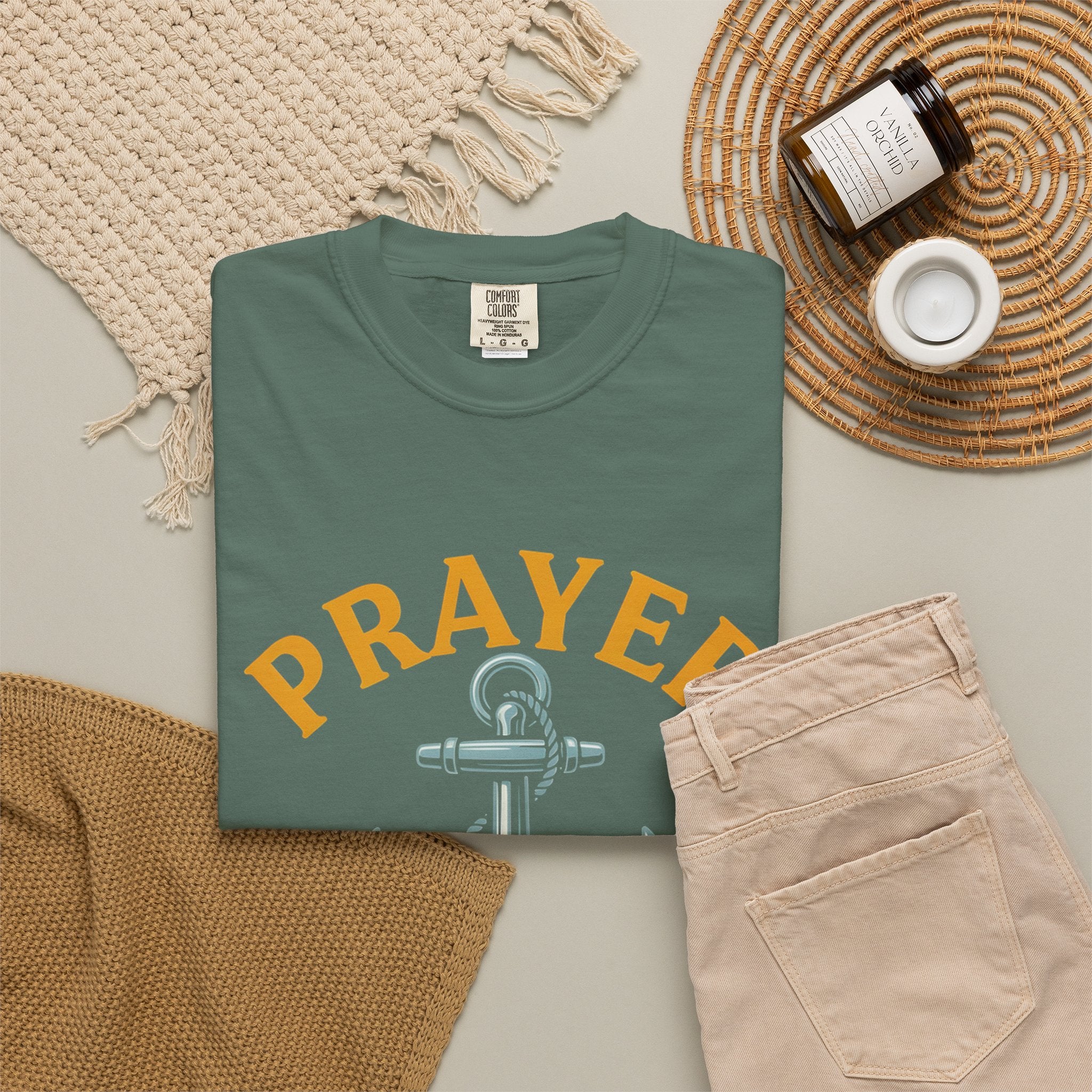 Prayer Anchor T-Shirt — "Prayer: The Most Powerful Weapon of a Believer" Christian Faith Tee