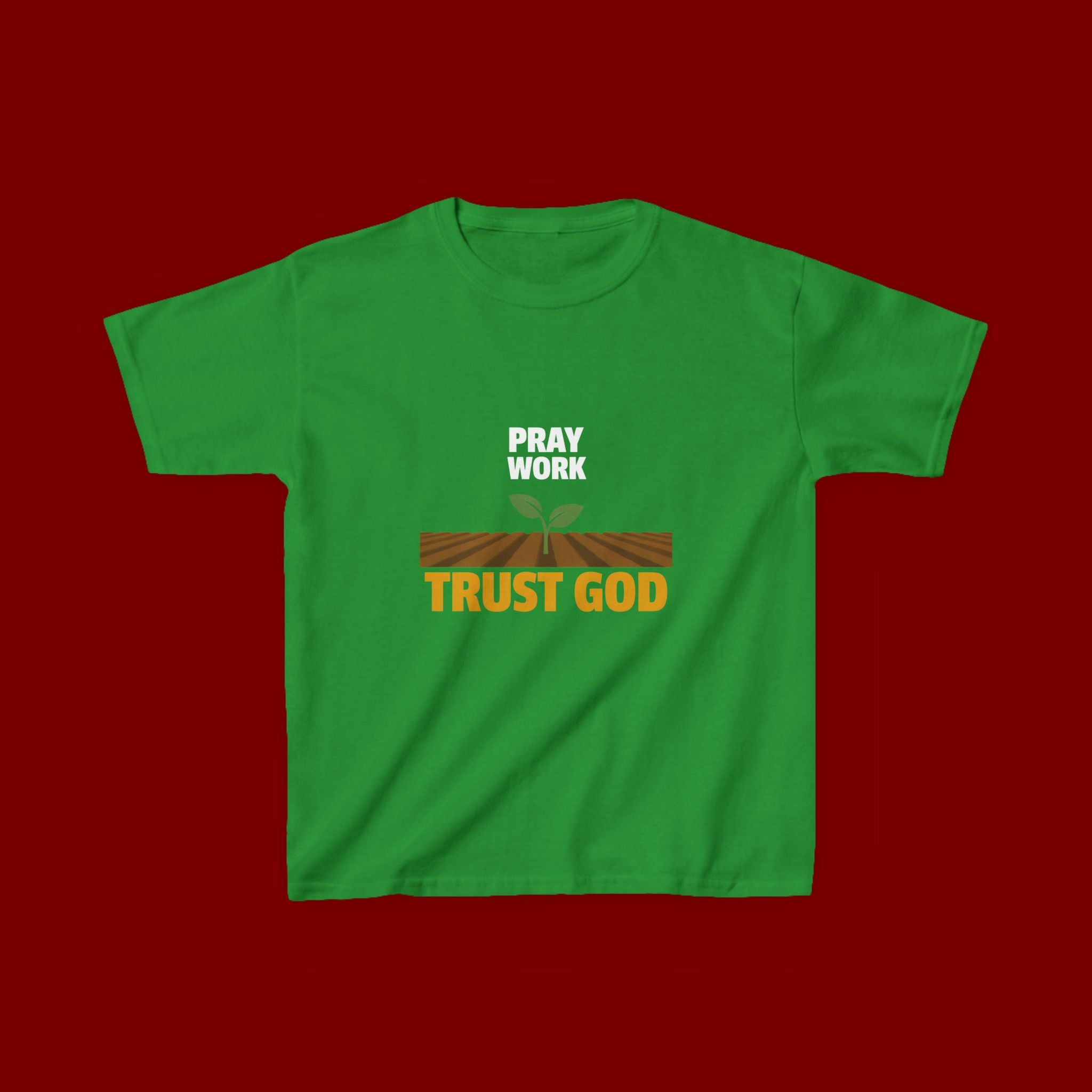 Kids Tee — "Trust God" Sprout Graphic