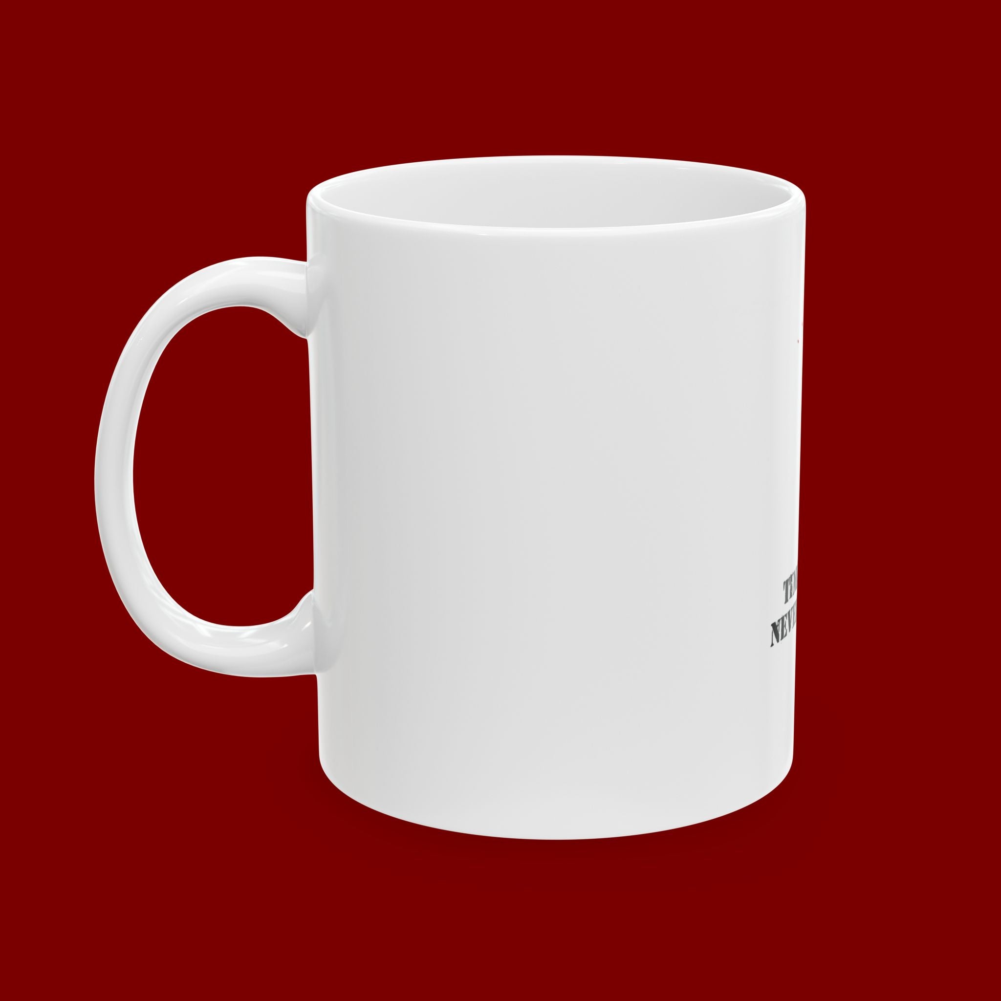 Time Never Comes Again Ceramic Mug — Matchstick Smoke Graphic Coffee Cup