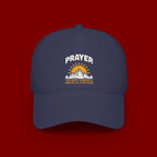 Prayer Sunrise Baseball Cap — Spiritual Faith Hat with Mountain Graphic