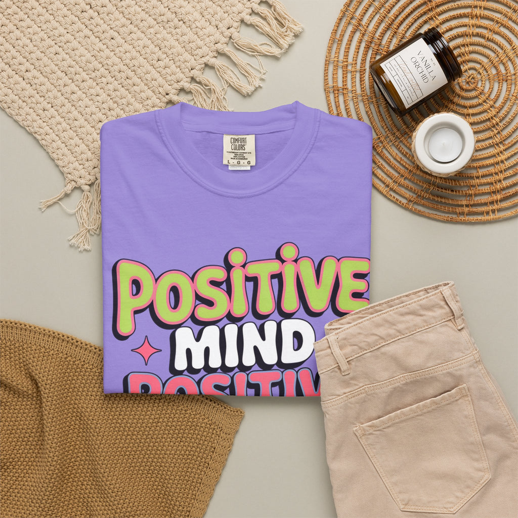 Positive Mind Positive Vibes Positive Life T-Shirt — Retro Smile Graphic Tee